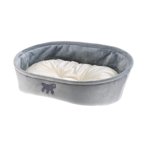 Лежанка с двухсторонней подушкой Ferplast Laska 45 Grey Dogbed для кошек и собак, 45×34×16 см