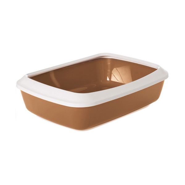 Лоток туалет с бортиком Savic Iriz Nordic Litter Tray для кошек, светло-коричневый, 50×37×13 см