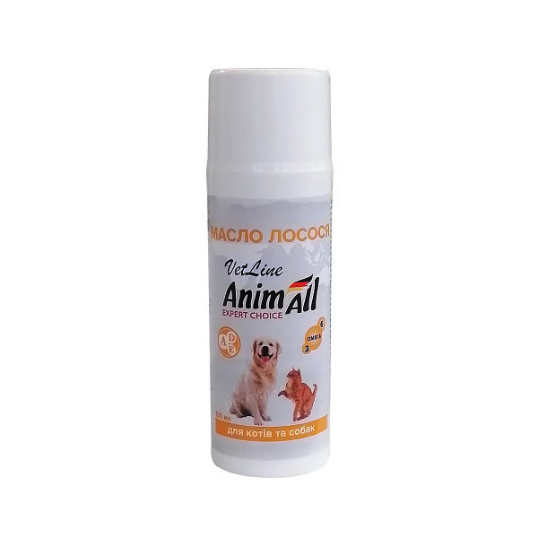 Масло лосося AnimAll VetLine, 100 мл