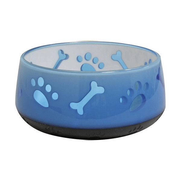 Миска Croci Doggy полупрозрачная, для кошек и собак, пластик, голубая, 300 мл, 10 см
