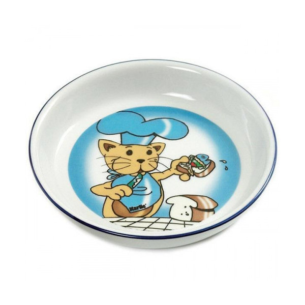Миска Flamingo Cat&Fish для собак и кошек, керамика, 200 мл