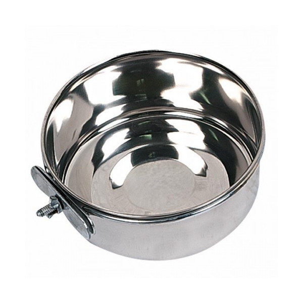 Миска Flamingo Feeder для клетки с винтовым креплением, нержавейка, 12 см