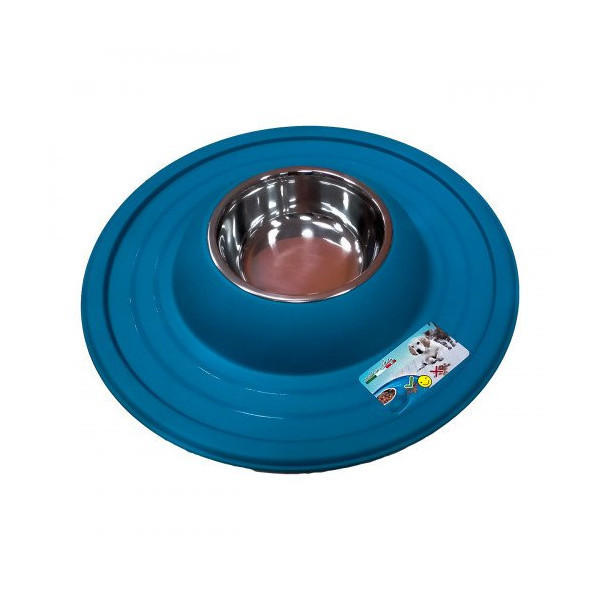 Миска Georplast Volcano для собак, с ковриком антигрязь, бирюзовый, 39 см