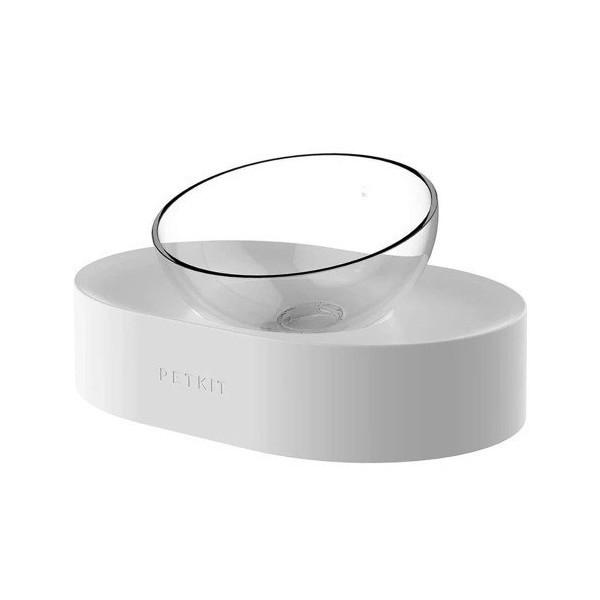 Миска Petkit Fresh Nano Pet Cat One Bowl Stand стеклянная на подставке, для кошек, белая, 480 мл