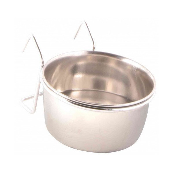 Миска металлическая Trixie с крючком, для птиц, 150 мл