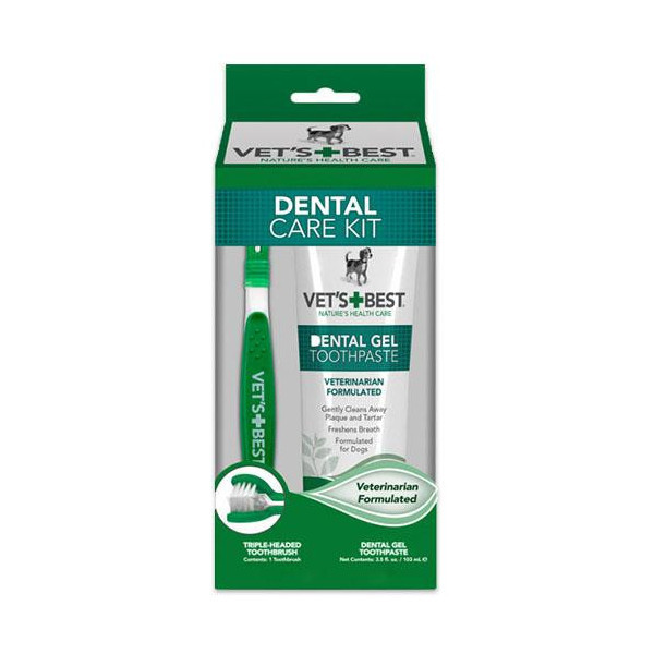 Набор для ухода за ротовой полостью Vet`s Best Dental Care Kit для зубов, 103 мл