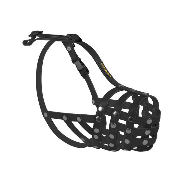 Намордник BronzeDog, для собак, водоотталкивающий, биотановый, чёрный, 35 см