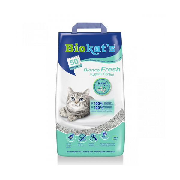 Наполнитель Biokats BIANCO FRESH, для кошачьего туалета, 10 кг