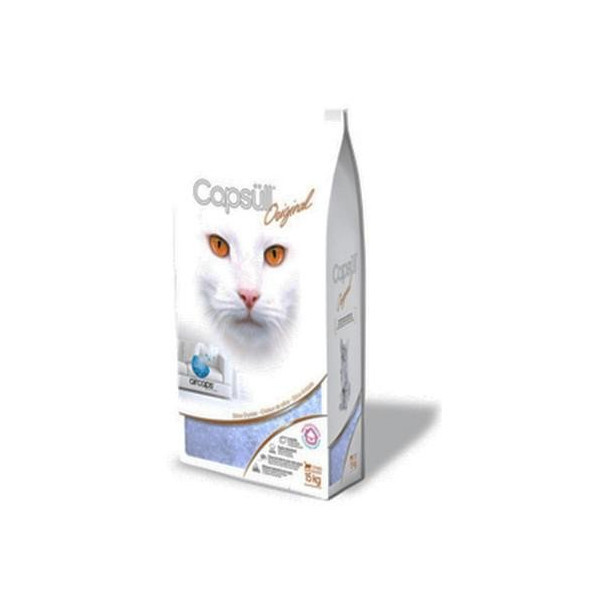 Наполнитель Capsull Original baby powder кварцевый, для кошачьего туалета, капсулы 1-8 мм, 1.8 кг