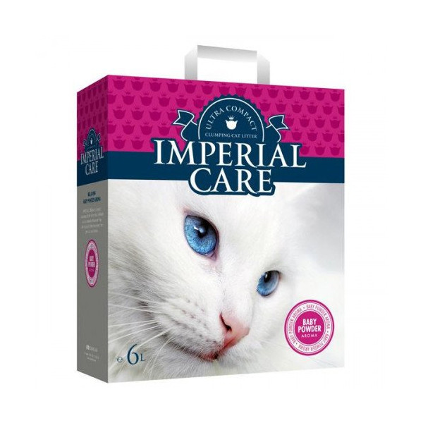 Наполнитель Imperial Care Baby Powder ультра-комкующийся, для кошек, с ароматом детской пудры, 6 кг