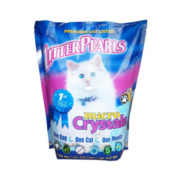 Наполнитель Litter Pearls Micro Crystals для кошачьего туалета, кварцевый, 4.76 кг