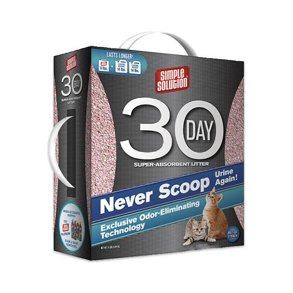 Наполнитель Simple Solution 30-Day Super Absorbent Cat Litter туалетов для кошек, 4.1 кг