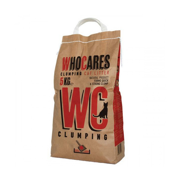 Наполнитель WC WhoCares Clumping комкующийся, в кошачий туалет, 10 кг