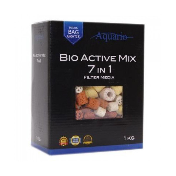 Наполнитель для биологической фильтрации Aquario Bio-Active Mix 7in1 1kg (керамика)