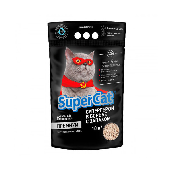 Наполнитель для туалета Super Cat Премиум 3 кг