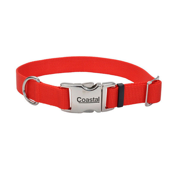 Нейлоновый ошейник Coastal Titan для собак, красный, 2.5×50 см
