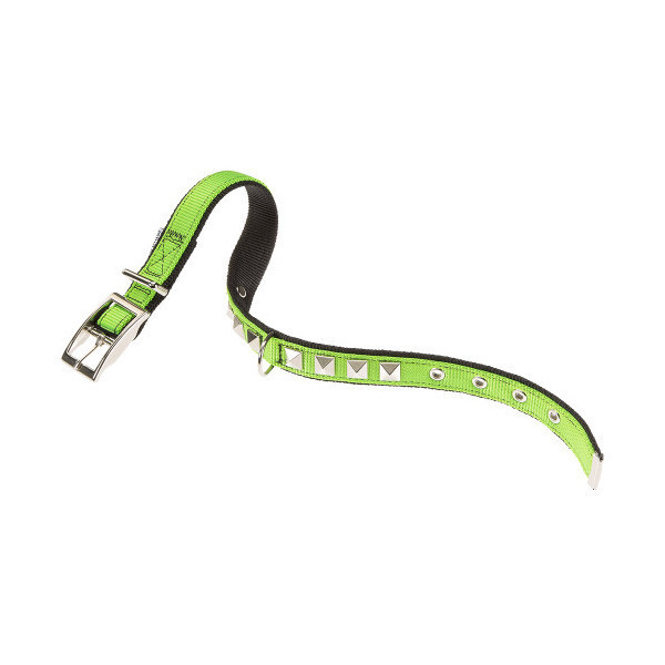 Нейлоновый ошейник Ferplast Dual CF25/43 Colours Green-Black для собак, 25 мм, A: 37÷45 см