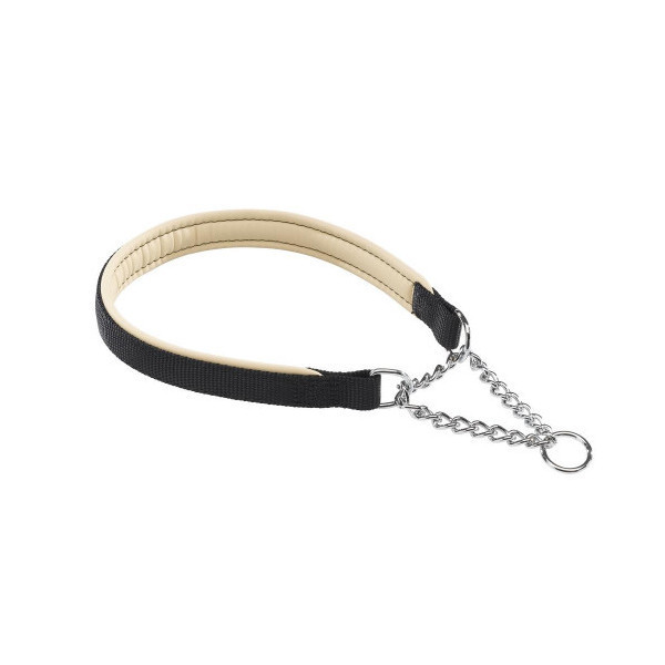 Нейлоновый ошейник с металлической цепочкой Ferplast Daytona CSS20/55 Black для собак, A: 55 см, B: 20 см