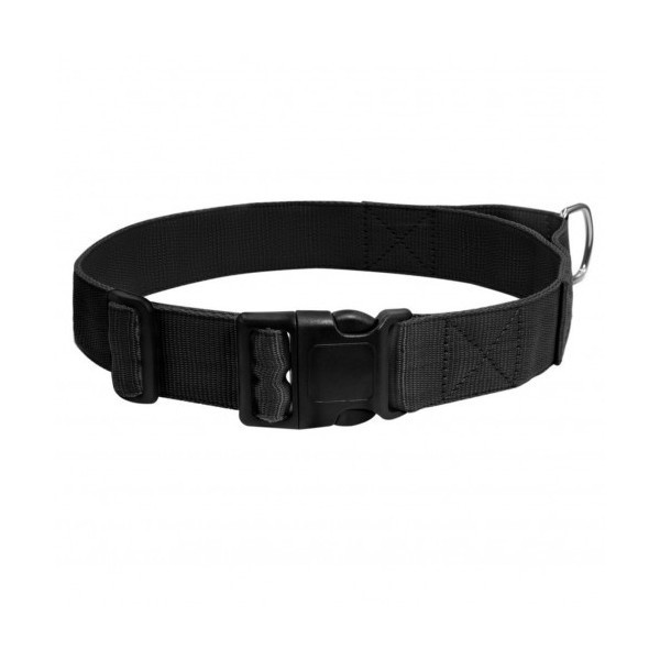 Нейлоновый ошейник с ручкой Dog Extreme для собак, регулируемый, 40 мм, 55-75 см, черный