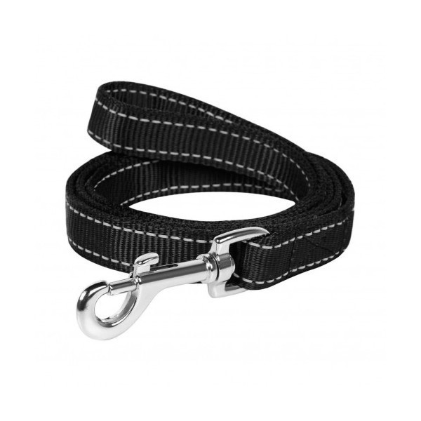 Нейлоновый поводок Dog Extreme двойной для собак 20 мм, 122 см, черный