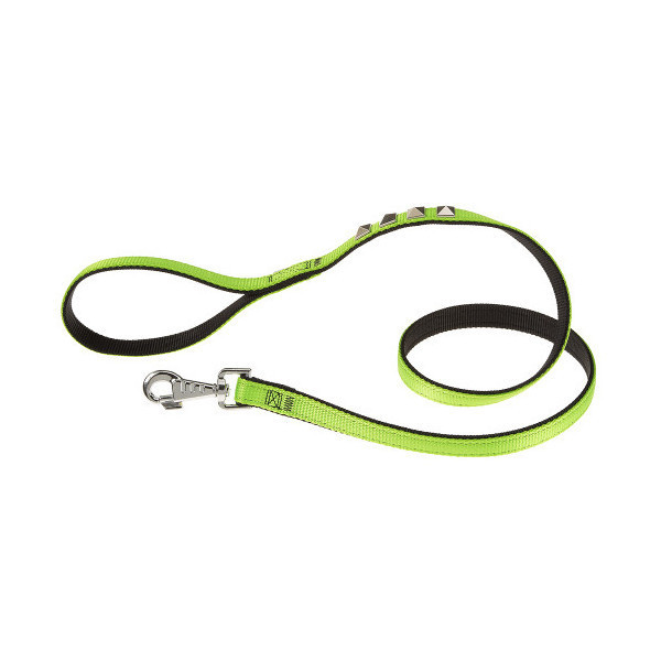Нейлоновый поводок Ferplast Dual Pyramids G20/120 Green-Black для собак, 20 мм, 120 см