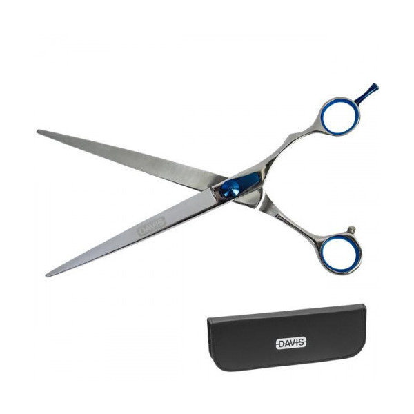 Ножницы Davis Extreme Edge Blue Straight прямые, для стрижки собак, 10", 25.4 см