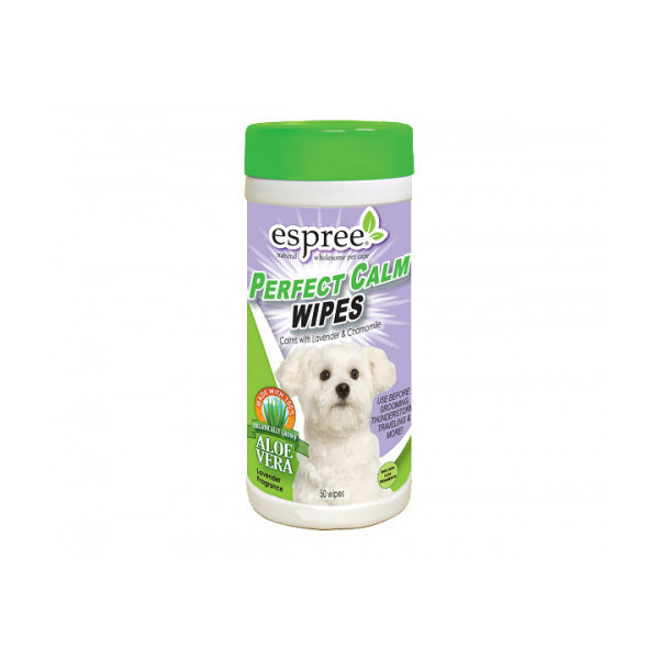 Очищающие салфетки Espree Perfect Calm Wipes с успокаивающим эффектом для собак, 50 шт