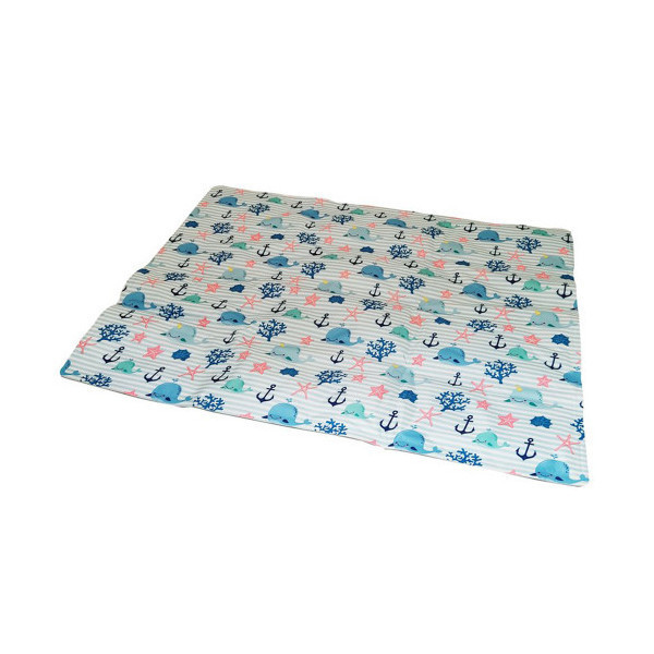 Охлаждающий коврик Croci Tappetino Refrigerante FreshMat для собак, принт морський Кит, 90×50 см