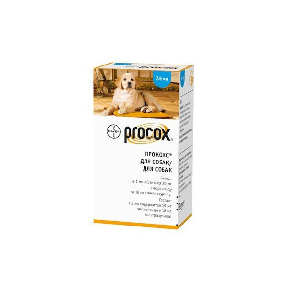 Оральная суспензия Bayer Procox против глистов, 7.5 мл