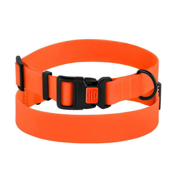 Ошейник BronzeDog Active, для собак, водоотталкивающий, фастекс пластик, оранжевый, 25-33×1.6 см