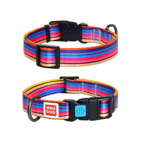 Ошейник Waudog Nylon с рисунком "Линия 1" ширина 15 мм, длина 23-35 см