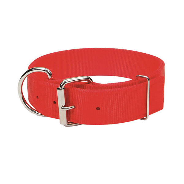 Ошейник двойной Coastal Macho Dog для собак, красный, 4.5×65 см