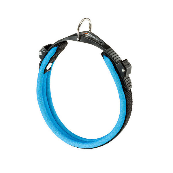 Ошейник на мягкой подкладке Ferplast Ergofluo C15/33 Blue для собак, A: 25÷33 см, B: 15 мм
