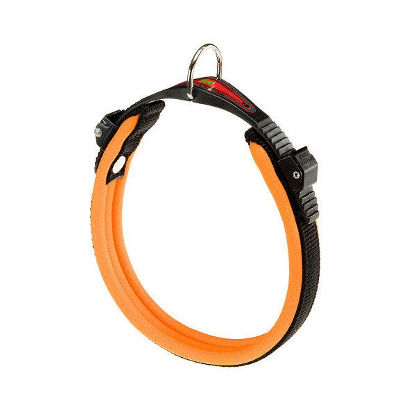 Ошейник на мягкой подкладке Ferplast Ergofluo C15/33 Orange для собак, A: 25÷33 см, B: 15 мм