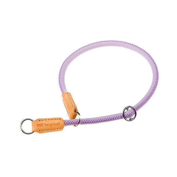 Ошейник-полуудавка Ferplast Derby CS10/60 Purple для собак из эко-кожи, черная, A: 60 см, 10 мм