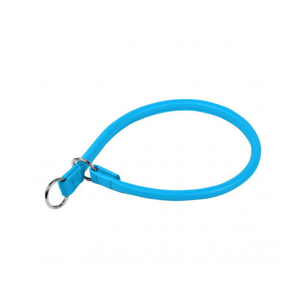 Ошейник-удавка Glamour для собак, рывковый, 6 мм, 25 см, голубой