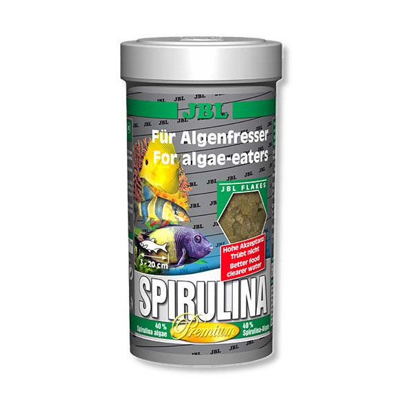 Основной корм премиум-класса JBL Spirulina для водорослеедов, 250 мл