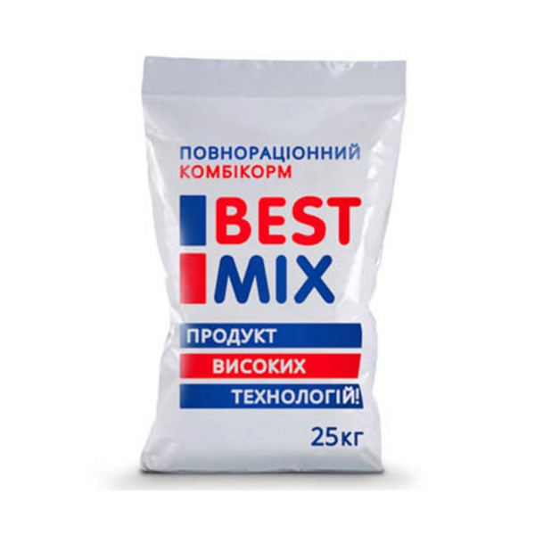 Откормочный комбикорм Best Mix для индюков с 56 дня, 25 кг