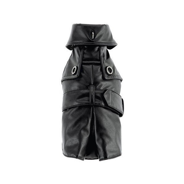 Пальто Ferplast Sherlock LUX TG 37 с ошейником, для собак, черное, 26-30 см