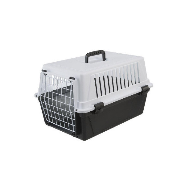 Переноска Ferplast Carrier Atlas 10 EL Palbox для кошек и собак, бело-чёрная, 48×32.5×29 см