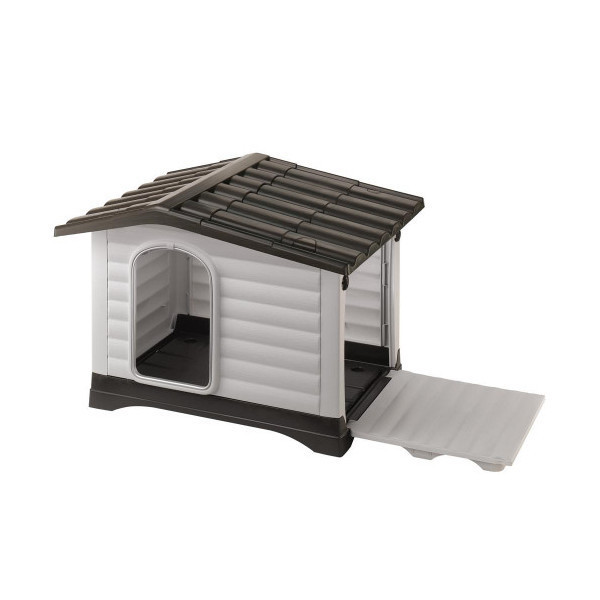 Пластиковая будка Ferplast Dogvilla 11 с открываемой боковой панелью, 111x84x79 см