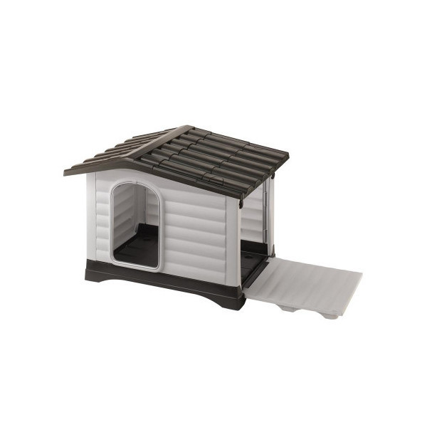 Пластиковая будка Ferplast Dogvilla 70 с открываемой боковой панелью, 73x59x53 см