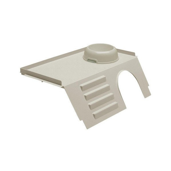 Пластиковый домик Ferplast Pub 3244 White Feeding Bowl с лестницей и миской для корма