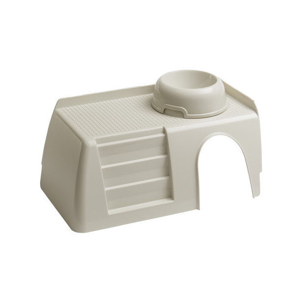 Пластиковый домик Ferplast Pub 3256 Withe Feeding Bowl для маленьких животных с лестницей и миской