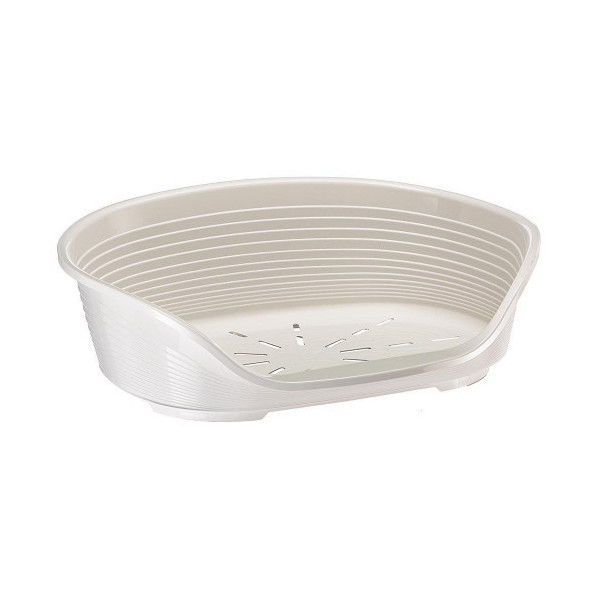 Пластиковый лежак Ferplast Siesta Deluxe 8 White с антискользящим покрытием, 82.5×59.5×25 см