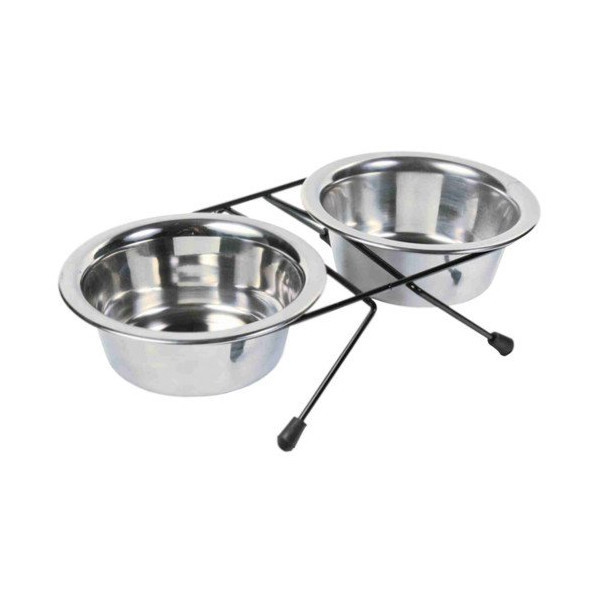 Подставка с мисками Trixie для кошек, металл, 2×1.8 л