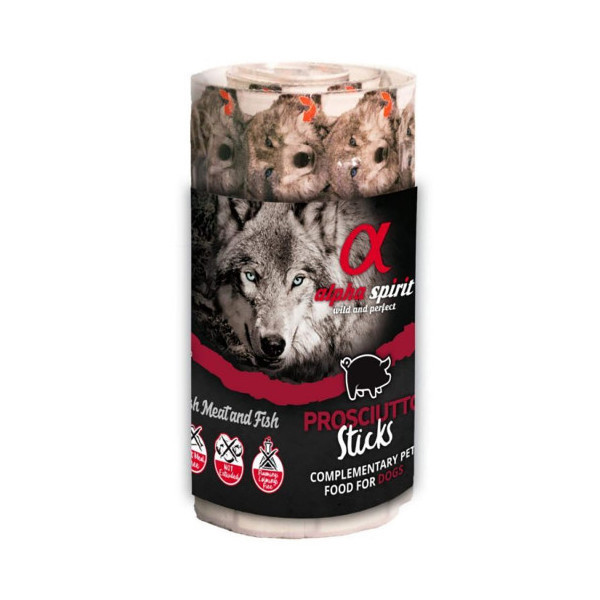 Полувлажное лакомство для собак Alpha Spirit DOG Sticks Prosciutto, палочки с прошутто, 16 шт, 160 г