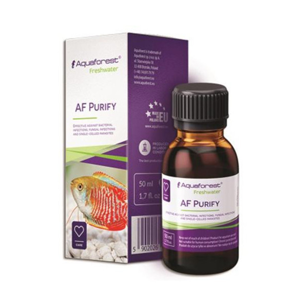 После лечебный уход Aquaforest AF Purify для рыб, 50 мл