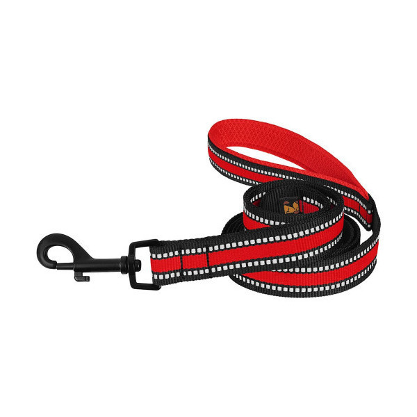 Поводок BronzeDog Mesh для собак, сетчатый нейлон, красный, 200×2 см