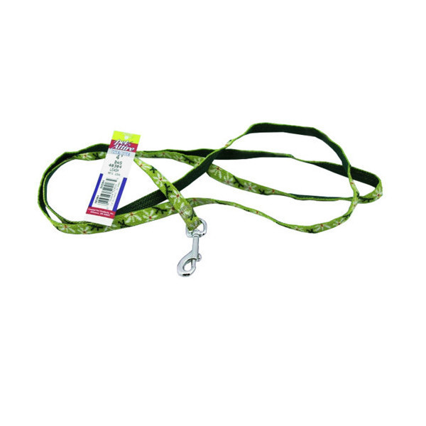 Поводок Coastal Pet Attire Weave для собак, нейлон, принт ромашка, зелёный, 120×2.5 см
